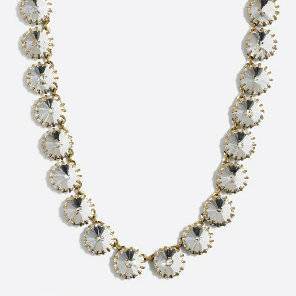 NWT J. Crew Factory Brass Plated Crystal Necklace